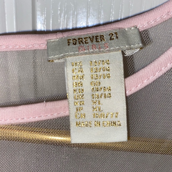 Forever 21 pink tulle ruffle dress size 13/14 - Picture 3 of 8